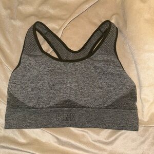 PINK Victoria's Secret Charcoal Sports Bra